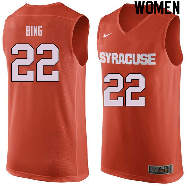 Women #22 Dave Bing Syracuse Orange College Basketball Jerseys Sale-Orange